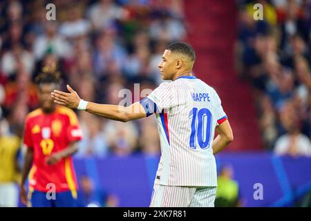 Kylian MBAPPE, FRA 10 im Halbfinalspiel SPANIEN - FRANKREICH 2-1 der UEFA-Europameisterschaften 2024 am 9. Juli 2024 in München. Fotograf: Peter Schatz Stockfoto