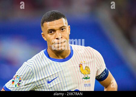 Kylian MBAPPE, FRA 10 im Halbfinalspiel SPANIEN - FRANKREICH 2-1 der UEFA-Europameisterschaften 2024 am 9. Juli 2024 in München. Fotograf: Peter Schatz Stockfoto