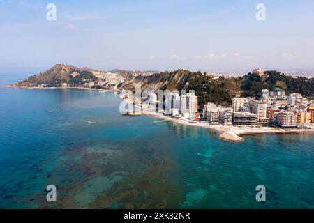 Adriaküste in Durres, Albanien Stockfoto