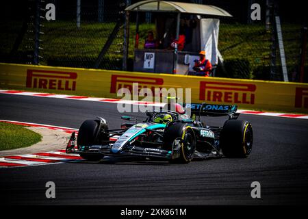 44 Lewis Hamilton, (GRB) AMG Mercedes Ineos während des ungarischen GP, Budapest 18-21. Juli 2024 Formel-1-Weltmeisterschaft 2024. Stockfoto