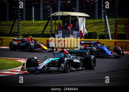 63 George Russell, (GRB) AMG Mercedes Ineos während des ungarischen GP, Budapest 18-21. Juli 2024 Formel-1-Weltmeisterschaft 2024. Stockfoto