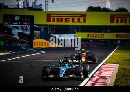 63 George Russell, (GRB) AMG Mercedes Ineos während des ungarischen GP, Budapest 18-21. Juli 2024 Formel-1-Weltmeisterschaft 2024. Stockfoto