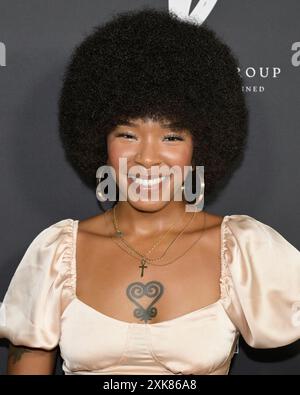 20. Juli 2024, Santa Monica, Kalifornien, USA: Syd Smiley nimmt an „A Night with Whoopi“ Teil, um Whoopi Goldbergs neue Cannabismarke „Emma & Clyde“ (Bild: © Billy Bennight/ZUMA Press Wire) NUR ZUR REDAKTIONELLEN VERWENDUNG ZU feiern! Nicht für kommerzielle ZWECKE! Stockfoto