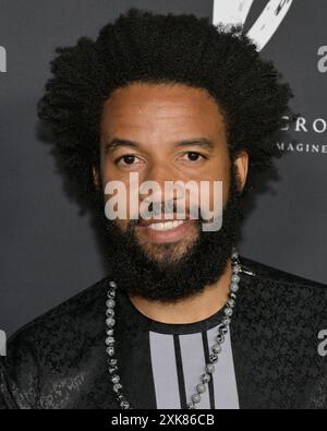 20. Juli 2024, Santa Monica, Kalifornien, USA: Denim nimmt an „A Night with Whoopi“ Teil, um Whoopi Goldbergs neue Cannabismarke „Emma & Clyde“ (Bild: © Billy Bennight/ZUMA Press Wire) zu feiern. Nicht für kommerzielle ZWECKE! Stockfoto