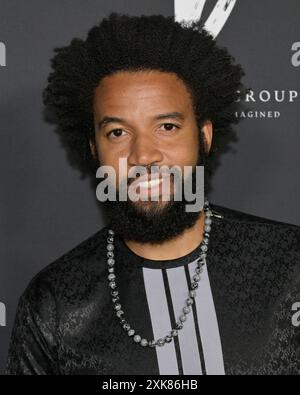 20. Juli 2024, Santa Monica, Kalifornien, USA: Denim nimmt an „A Night with Whoopi“ Teil, um Whoopi Goldbergs neue Cannabismarke „Emma & Clyde“ (Bild: © Billy Bennight/ZUMA Press Wire) zu feiern. Nicht für kommerzielle ZWECKE! Stockfoto