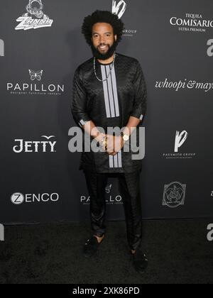 20. Juli 2024, Santa Monica, Kalifornien, USA: Denim nimmt an „A Night with Whoopi“ Teil, um Whoopi Goldbergs neue Cannabismarke „Emma & Clyde“ (Bild: © Billy Bennight/ZUMA Press Wire) zu feiern. Nicht für kommerzielle ZWECKE! Stockfoto