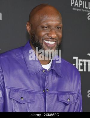 20. Juli 2024, Santa Monica, Kalifornien, USA: Lamar Odom nimmt an „A Night with Whoopi“ Teil, um Whoopi Goldbergs neue Cannabismarke „Emma & Clyde“ (Bild: © Billy Bennight/ZUMA Press Wire) NUR ZUR REDAKTIONELLEN VERWENDUNG ZU feiern! Nicht für kommerzielle ZWECKE! Stockfoto