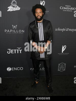 20. Juli 2024, Santa Monica, Kalifornien, USA: Denim nimmt an „A Night with Whoopi“ Teil, um Whoopi Goldbergs neue Cannabismarke „Emma & Clyde“ (Bild: © Billy Bennight/ZUMA Press Wire) zu feiern. Nicht für kommerzielle ZWECKE! Stockfoto