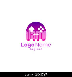 Monster Game Logo Design Vektor Stock Vektor