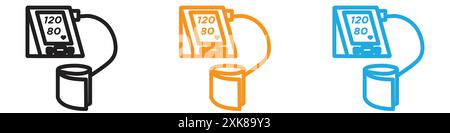 Blutdrucksymbol Vektor-Logo-Set-Entnahme oder Bündelpackungsgruppe Stock Vektor