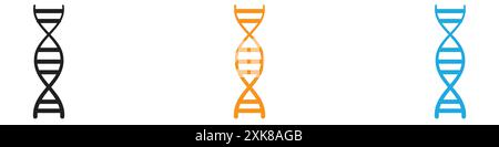 DNA-Symbol-Vektor-Logo-Set-Sammlung oder Bundle-Pack-Gruppe Stock Vektor