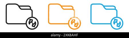 Ordnersynchronisierungssymbol Vektor-Logo Set Collection oder Bundle Pack Group Stock Vektor