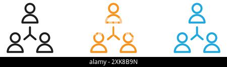 Moderne Teamwork-Icon-Vektor-Logo-Set-Kollektion oder Bundle-Pack-Gruppe Stock Vektor