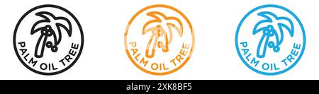 Palmöl frei Symbol Vektor-Logo-Set-Kollektion oder Bündelpackung Stock Vektor