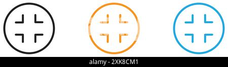 Symbol verkleinern Vektor-Logo-Set Sammlung oder Bündelpackung Stock Vektor