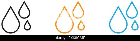 Wassertropfen Symbol Vektor-Logo-Set-Kollektion oder Bundle Pack-Gruppe Stock Vektor