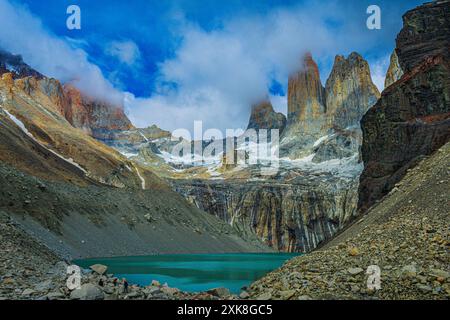 Las Torres - Torres del Paine Patagonia Stockfoto