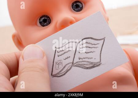 Zurück zum Thema Schule mit Bildung Titel Stockfoto