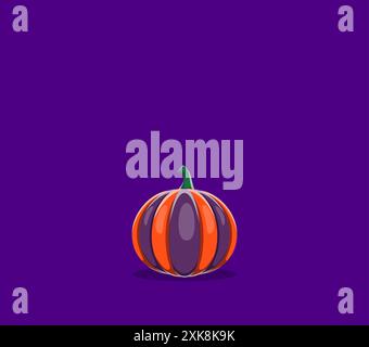 Halloween-Schriftart, Kürbispunkt oder Satzzeichen für Horror-Alphabet, Cartoon-Vektor. Zeichensetzung der Halloween-Schriftart für Punkt oder Vollpunkt als cr Stock Vektor