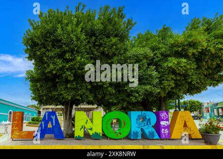 La Noria, El Pueblo magico, koloniales Zauberdorf in der Nähe von Mazatlan. Authentisches mexikanisches Dorf. Stockfoto