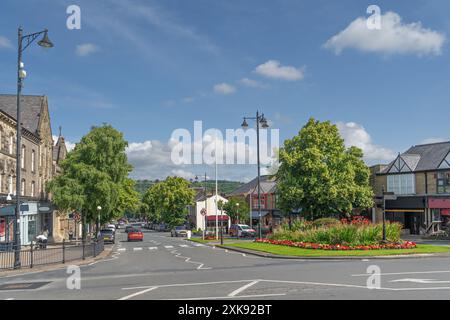 Die High Street in Ilkley West Yorkshire Stockfoto