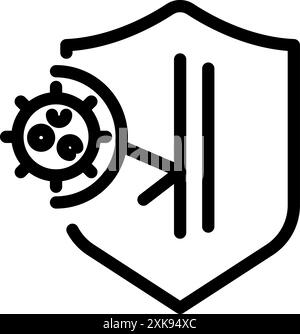 Das Immunsystem verteidigt sich gegen Viren, Bakterien, Keime, Pathogen-Invasion Stock Vektor