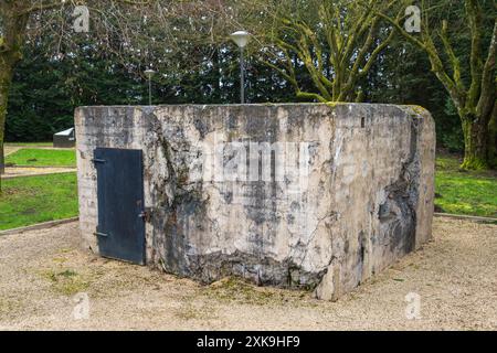 Der Assenois-Bunkerplatz bei Fortin Boggess bei Bastogne Stockfoto