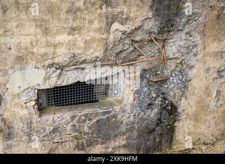 Der Assenois-Bunkerplatz bei Fortin Boggess bei Bastogne Stockfoto