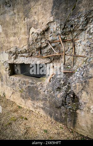 Der Assenois-Bunkerplatz bei Fortin Boggess bei Bastogne Stockfoto