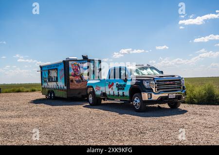 Amarillo, TX, USA - 18. September 2022: Die Cadillac Ranch Stockfoto