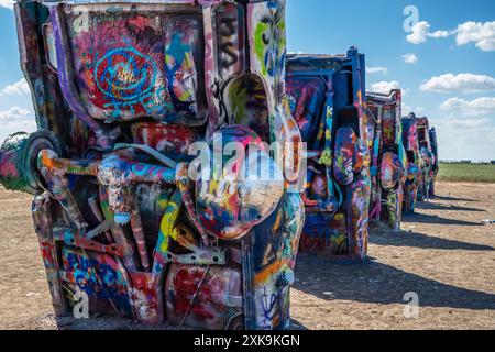 Amarillo, TX, USA - 18. September 2022: Die Cadillac Ranch Stockfoto