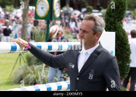 Dinard, Frankreich. Juli 2024. Julien Epaillard - World RK.#5, CSI Grand Prix Rolex de la ville de Dinard, während der Jumping International de Dinard 2024, CSI 5 Equestrian Event am 21. Juli 2024 im Centre Equestre du Val Porée in Dinard, Frankreich - Foto Damien Kilani/DK Prod/DPPI Credit: DPPI Media/Alamy Live News Stockfoto