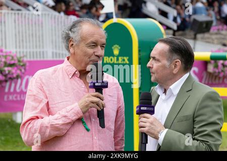 Dinard, Frankreich. Juli 2024. Pierre Durand, CSI Grand Prix Rolex de la ville de Dinard, während der Jumping International de Dinard 2024, CSI 5 Equestrian Event am 21. Juli 2024 im Centre Equestre du Val Porée in Dinard, Frankreich - Foto Damien Kilani/DK Prod/DPPI Credit: DPPI Media/Alamy Live News Stockfoto