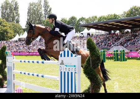 Dinard, Frankreich. 21. Juli 2024, CSI Grand Prix Rolex de la ville de Dinard, während der Jumping International de Dinard 2024, CSI 5 Equestrian Event am 21. Juli 2024 im Centre Equestre du Val Porée in Dinard, Frankreich - Foto Damien Kilani/DK Prod/DPPI Credit: DPPI Media/Alamy Live News Stockfoto