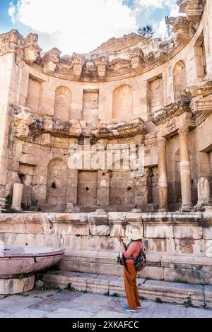 Nymphaeum, Jerash (Gerasa) römische Stadt, Jordanien Stockfoto