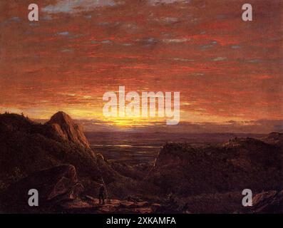 Am Vormittag blicken Sie von den Catskill Mountains nach Osten über das Hudson Valley – an der Frederic Edwin Church. Öl auf Leinwand, 1848 60,96 x 45,72 cm, Albany Institute of History and Art (Albany, New York, USA) Stockfoto