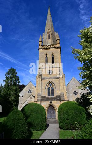 St Davids Church, Moreton in Marsh, Cotswolds, im Sommer, Sonnenschein Stockfoto