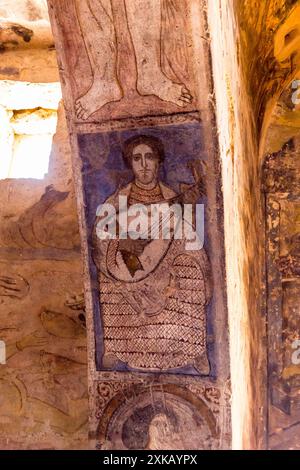 Qasr Al-Amra, Umayyaden Wüstenburg Hamam Badehaus, 720er-740er Jahre CE, Jordanien. Stockfoto