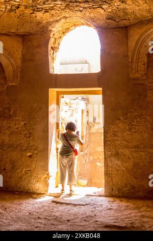 Qasr Al-Harranah, Umayyaden-Wüstenburg, vor 710 n. Chr., Al-Azraq Highway, Jordanien Stockfoto