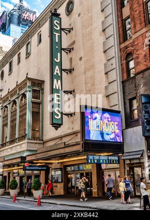 „Illinoise“ spielt im St. James Theatre in New York City, 2024, USA Stockfoto