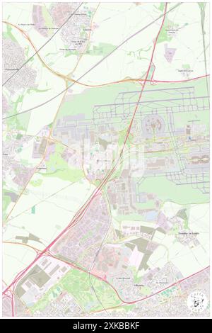 Roissy-en-France, Val d'Oise, FR, Frankreich, Île-de-France, n 49 0' 15'', N 2 31' 5'', Karte, Cartascapes Map, veröffentlicht 2024. Erkunden Sie Cartascapes, eine Karte, die die vielfältigen Landschaften, Kulturen und Ökosysteme der Erde enthüllt. Reisen Sie durch Zeit und Raum und entdecken Sie die Verflechtungen der Vergangenheit, Gegenwart und Zukunft unseres Planeten. Stockfoto