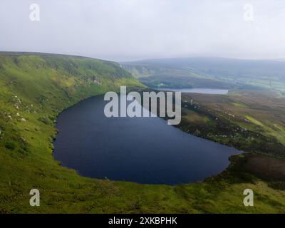 Luftaufnahme des Lough Bray Stockfoto