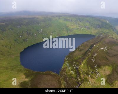 Luftaufnahme des Lough Bray Stockfoto