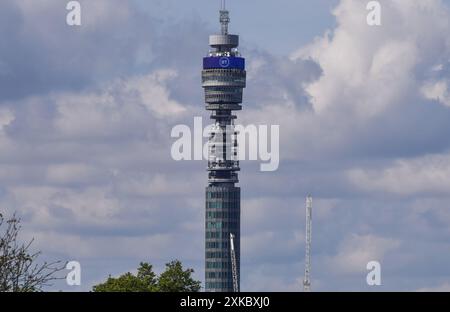 London, Großbritannien. Juli 2024. Allgemeine Ansicht des BT Tower. Quelle: Vuk Valcic/Alamy Stockfoto