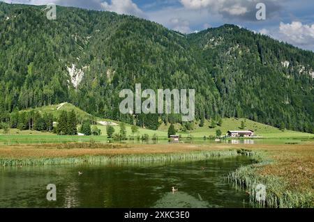 Pillersee im Pillerseetal in der Nähe von Sankt Ulrich am Pillersee im Bezirk Kitzbühel, Tirol, Österreich Stockfoto