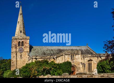 Kirche St. Lawrence, Warkworth, in Northumberland, England. Stockfoto