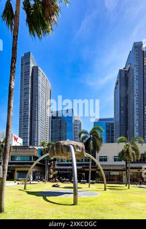 Hanging Rock, Bonifacio Global City High Street, BGC, Manila, Philippinen Stockfoto