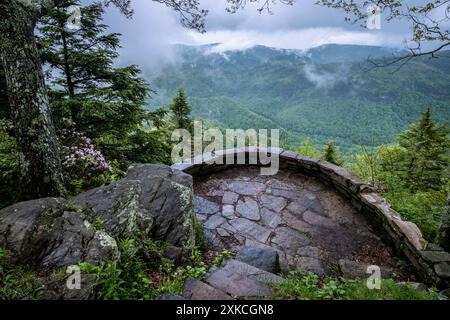 Blick auf die Linville Gorge im Westen von North Carolina, USA Stockfoto