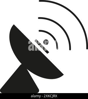 Satellitensymbol Design Vorlage Vektor isolierte Illustration eps10 Stock Vektor