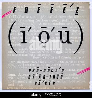 Cover der Sieben-Inch-Single-Version von I.O.U. von Freeez, die 1983 veröffentlicht wurde Stockfoto